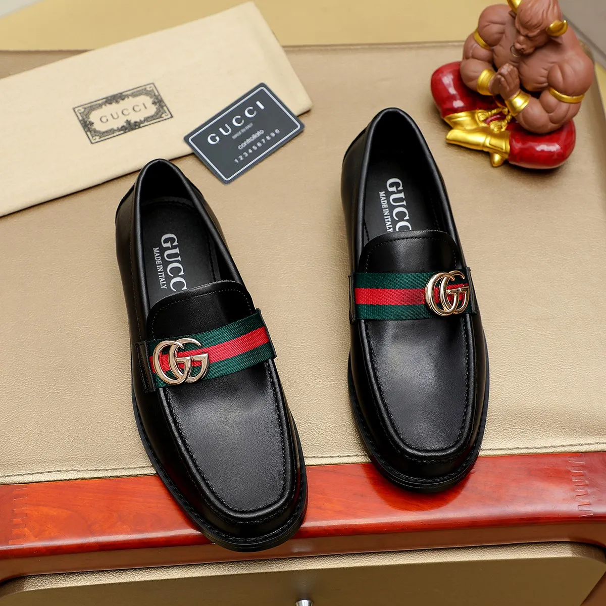 Men's men's shoes💰460💰💰Gucci official website men's business formal leather shoes updated💥Hong Kong counters synchronize new styles💥completely one-to-one replica shipment👍zero gap in counter quality 0⃣️made of imported cowhide on the outside+water-dyed🐂leather lining, color optional! Matching code 38-45